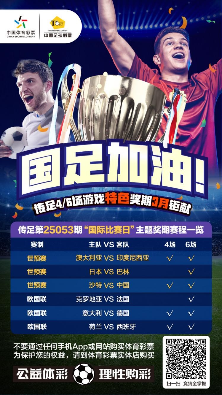  國足加油！傳足特色獎期第25053期聚焦國際比賽日