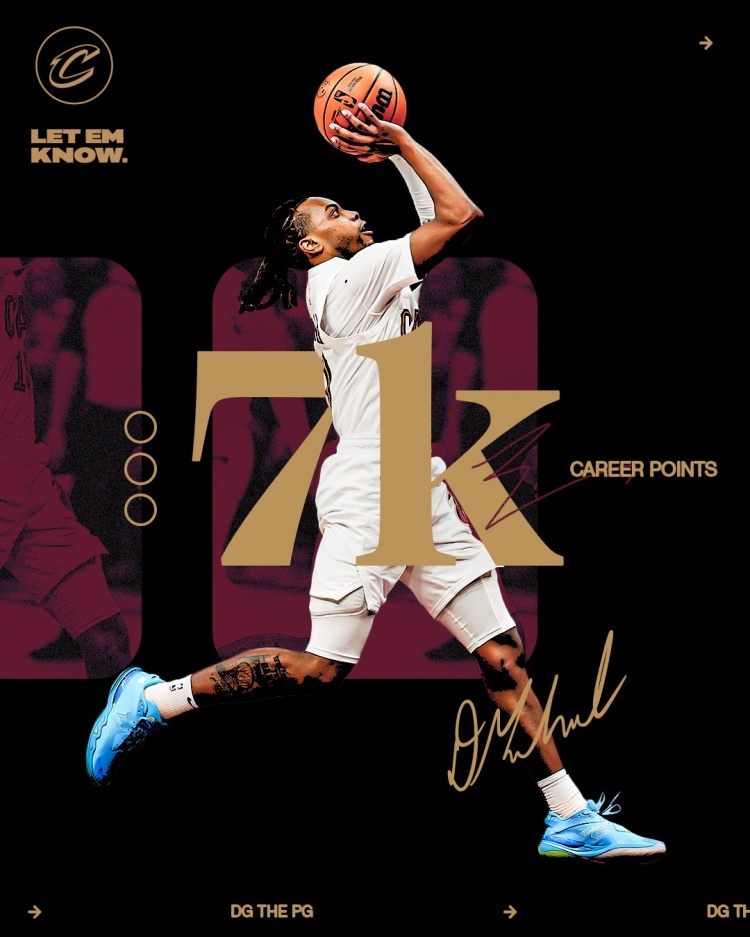  未來可期！加蘭騎士生涯得分達(dá)到7000分 隊(duì)史第11位！