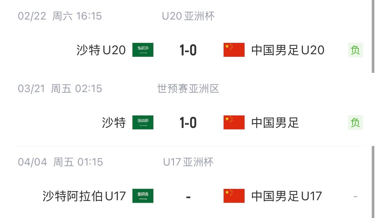  國(guó)字號(hào)三遇沙特！國(guó)少U17亞洲杯首戰(zhàn)對(duì)陣沙特，此前國(guó)足&國(guó)青均負(fù)