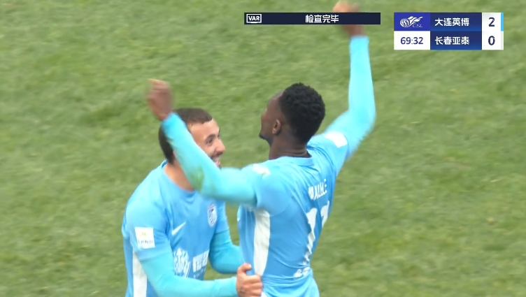  馬萊萊大連處子球！呂焯毅助攻馬萊萊破門，大連英博2-0亞泰