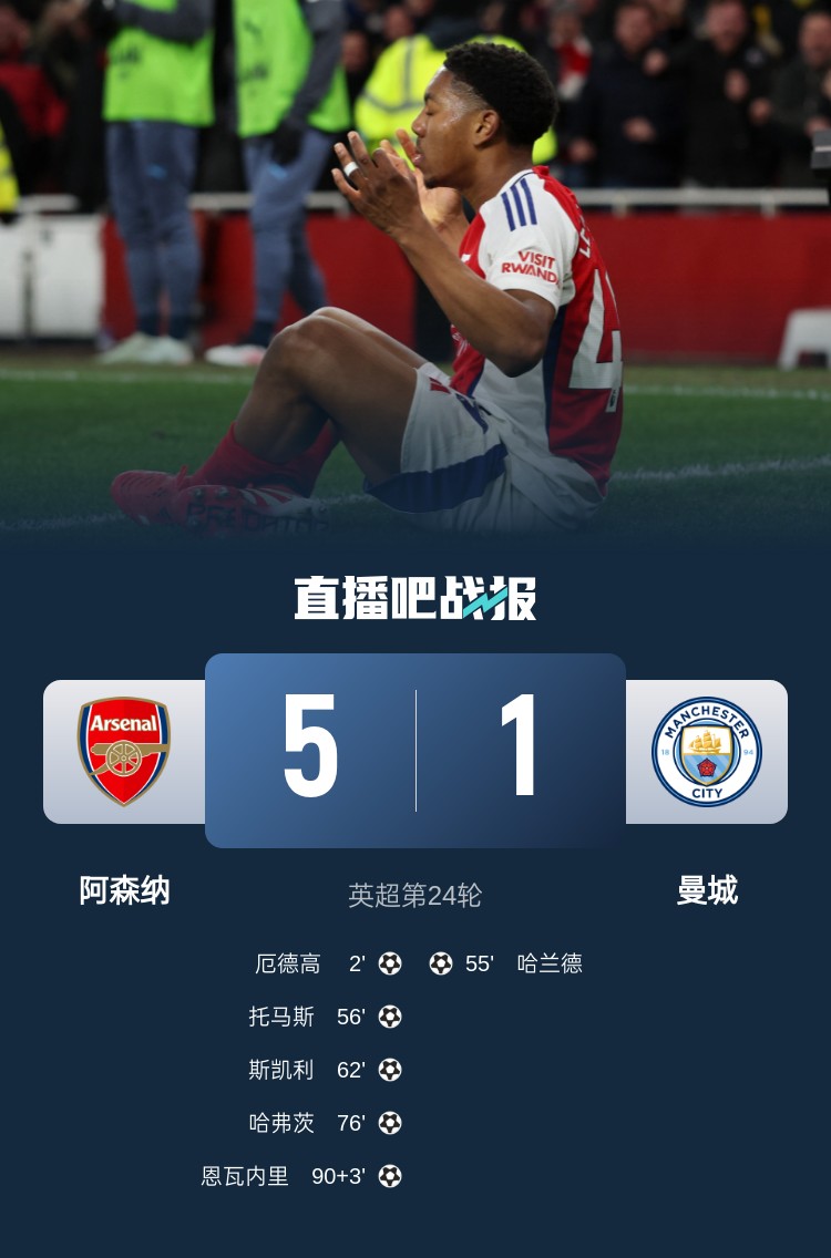  硬氣槍手無(wú)畏強(qiáng)敵！阿森納本賽季5-1碾壓曼城，3-0完勝皇馬
